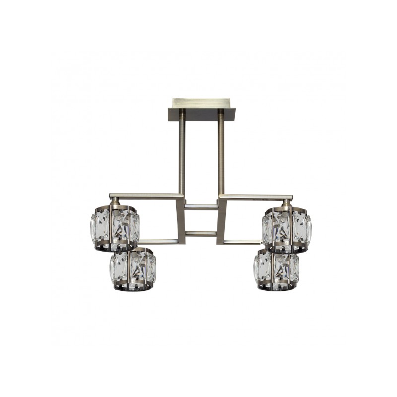 Lámpara Alargos DH cuero 4 x LED G9 Fabrilamp